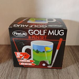 FineLife Products Ceramic Golf Mug & Pen Set